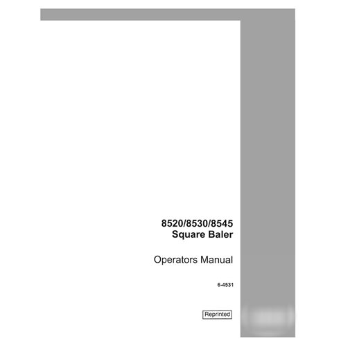 Manuel d'utilisation PDF des presses à balles Case 8520, 8530 et 8545