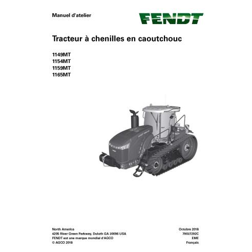 Fendt 1149MT, 1154MT, 1159MT, 1165MT tracteur à chenilles en caoutchouc manuel de service d'atelier pdf FR - Fendt manuels - ...
