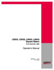 Case LB323, LB333, LB423, LB433 SN from 4800 baler pdf operator's manual 