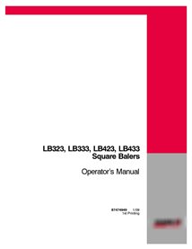 Case LB323, LB333, LB423, LB433 SN before 4800 baler pdf operator's manual 