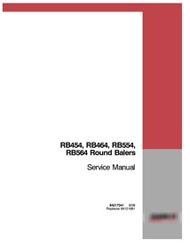 Manual de serviço em PDF da enfardadeira Case RB454, RB464, RB554, RB564