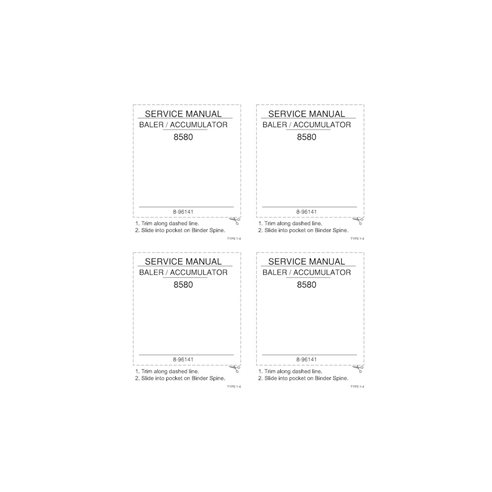 Manuel d'entretien PDF de la presse à balles Case 8580