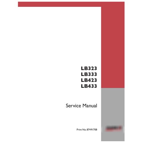 Manual de serviço em PDF da enfardadeira Case LB323, LB333, LB423, LB433
