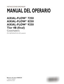 Case Axial Flow 7250, 8250, 9250 PIN HAJF9N4NLPG256100 - manual do operador em PDF ES (92056235)