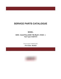 Case Axial Flow 8250 MY23- combine pdf parts catalog  (510587012PC)