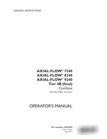Case Axial Flow 7240, 8240, 9240 Tier 4B PIN YFG230001 - manual do operador em PDF (47843482)