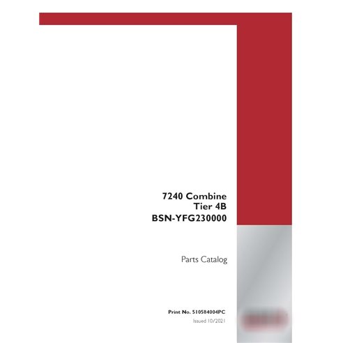 Catálogo de piezas en PDF de la cosechadora Case Axial Flow 7240 Tier 4b (510584004PC)