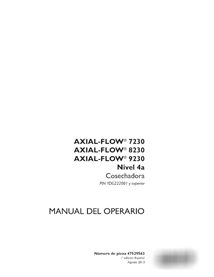 Manual del operador de la cosechadora Case Axial Flow 7230, 8230, 9230 Tier 4a PIN YDG222001 (PDF) ES (47529563)