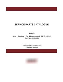 Catálogo de peças em PDF da colheitadeira Case Axial Flow 9230 (510590003PC)