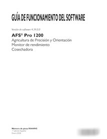 Guia de software em PDF para a colheitadeira Case AFS Pro 1200 ES (90444945)