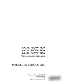 Manual del operador de las cosechadoras Case Axial Flow 7120, 8120 y 9120 (PDF, FR) (84358264)