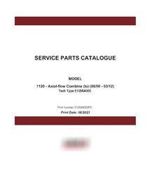 Catálogo de piezas en PDF de la cosechadora Case Axial Flow 7120 (510564000PC)