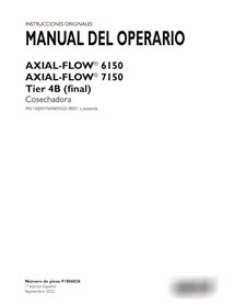 Case Axial Flow 6150, 7150 Tier 4B PIN HAJM7N4MKNG018001 - manual do operador em PDF ( )