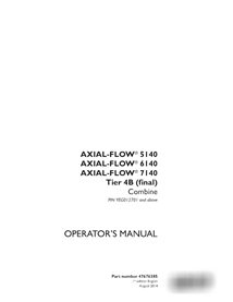 Manuel d'utilisation PDF combiné pour les compresseurs à flux axial Case 5140, 6140, 7140 PIN YEG012701 (47676385)