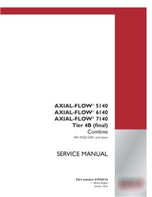 Case Axial Flow 5140, 6140, 7140 PIN YFG014001 - manual de serviço em PDF (47956014)