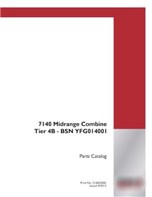 Boîtier Axial Flow 7140 PIN YFG014001 - Catalogue de pièces PDF combiné (510602000PC)
