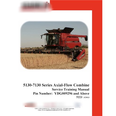 Case Axial Flow 5130, 6130, 7130 PIN YDG009296- combine pdf operator's manual  (STM5223)
