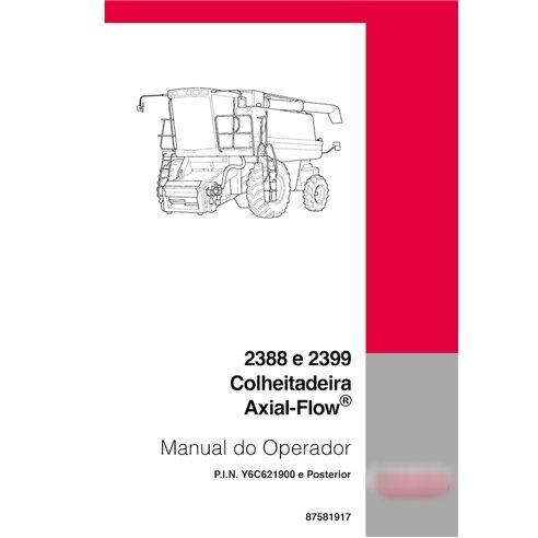 Case Axial Flow 2388, 2399 PIN Y6C621900- combine pdf operator's manual PT (87581917)
