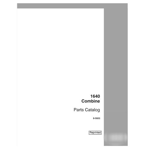 Case Axial Flow  1640 combine pdf parts catalog  (8-5603)