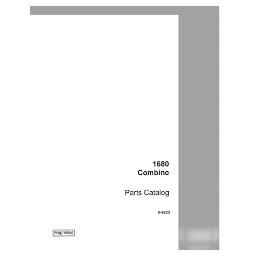 Catálogo de peças em PDF da colheitadeira Case Axial Flow 1680 (8-5623)