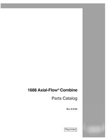 Catalogue de pièces détachées pour le combiné Case Axial Flow 1688 (8-9182) au format PDF