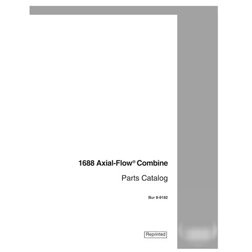 Case Axial Flow 1688 combine pdf parts catalog  (8-9182)