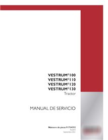Manuel d'entretien PDF pour tracteur Case Vestrum 100, 110, 120, 130 (91734352)
