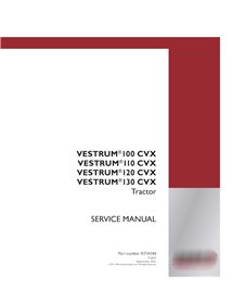 Manual de serviço em PDF para tratores Case Vestrum 100, 110, 120 e 130 CVX (91734348)
