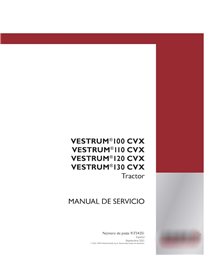 Manuel d'entretien pdf pour tracteur Case Vestrum 100, 110, 120, 130 CVX ES (91734351)