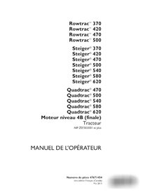 Manuel d'utilisation PDF du tracteur Case Rowtrac 370-500, Steiger 370-620, Quadtrac 470-620 PIN ZEF30300 (FR) (47671454)