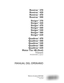 Manual del operador del tractor Case Rowtrac 370-500, Steiger 370-620, Quadtrac 470-620 PIN ZEF303001 (PDF) ES (47671463)