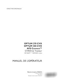Case Optum 270 CVX, 300 CVX AFS Connect CVXDrive Tier 4B, PIN DBDPT****MDP50001- tractor pdf operator's manual FR (91802312)
