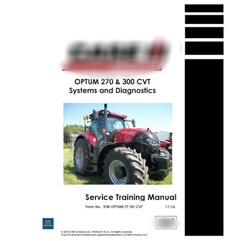 Manual de capacitación de servicio para tractores Case Optum 270 CVT y 300 CVT (PDF) (STM OPTUM/T7 HD CVT)
