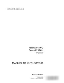 Case FARMALL 110U, 120U tractor pdf operator's manual FR (92301036)