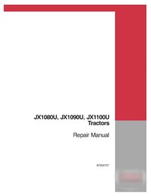 Manual de serviço em PDF para tratores Case JX1080U, JX1090U e JX1100U (87054727)