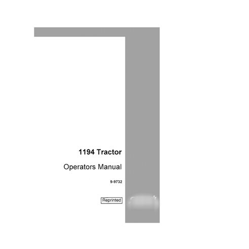 Manuel d'utilisation du tracteur Case 1194 (9-9732) au format PDF