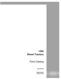 Catálogo de peças em PDF do trator Case 1294 (8-2194)