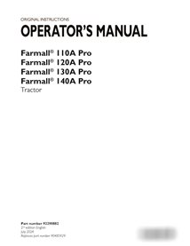 Manuel d'utilisation du tracteur Case Farmall 110A-140A Pro (pdf) (92290882)