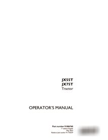 Case JX55T, JX75T tractor pdf operator's manual  (91886760)