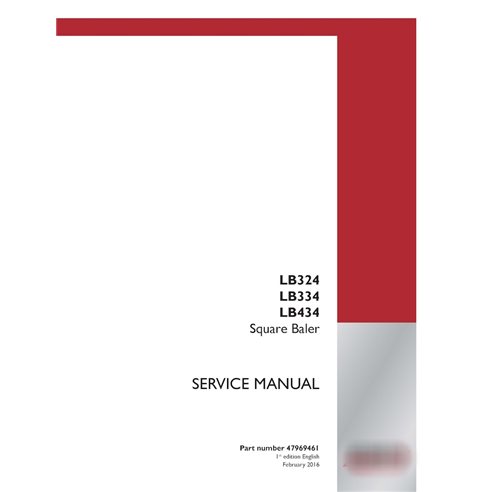 Case LB324, LB334, LB434 PIN 4137- baler pdf service manual  (47969461)