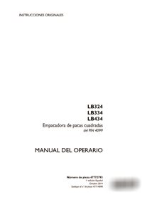 Manual del operador de la empacadora Case LB324, LB334, LB434 PIN 4099 (PDF) ES (47772793)