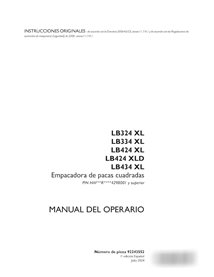 Case LB324XL, LB334XL, LB424XL, LB424XLD, LB434XL baler pdf operator's manual ES (92243552)