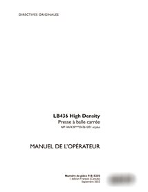 Case LB436 HD baler pdf operator's manual FR (91815205)