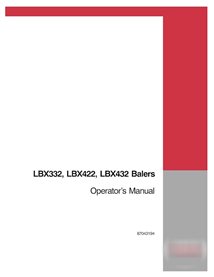Case LBX332, LBX422, LBX432 baler pdf operator's manual  (87043194)