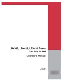 Case LBX332, LBX422, LBX432 SN4480- baler pdf operator's manual  (87043194)