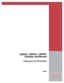 Manual de servicio en PDF de las empacadoras Case LBX331, LBX421 y LBX431 (6-28560)
