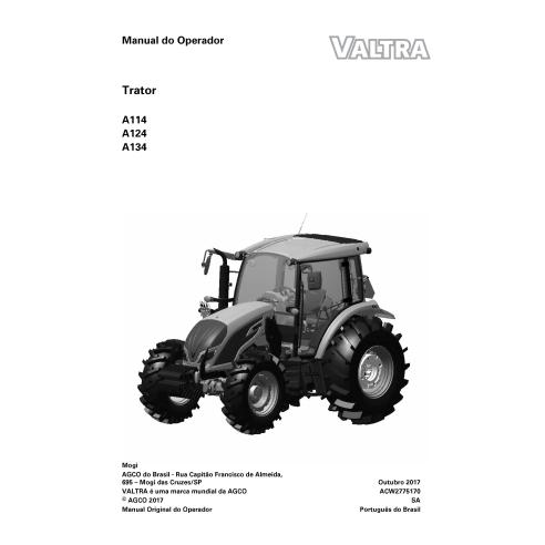 Tractor Valtra A114, A124, A134 pdf manual del operador PT - Valtra manuales - VALTRA-ACW2775170
