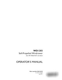 Manual do operador da enfardadeira Case WD1203 PIN YBG664601 em PDF (84415432)