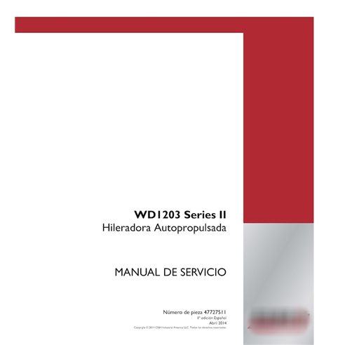 Case WD1203 Series II windrower pdf service manual ES (47727511)