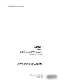 Case WD1204 Tier 3 PIN YGG677501- windrower pdf operator's manual  (47981435)